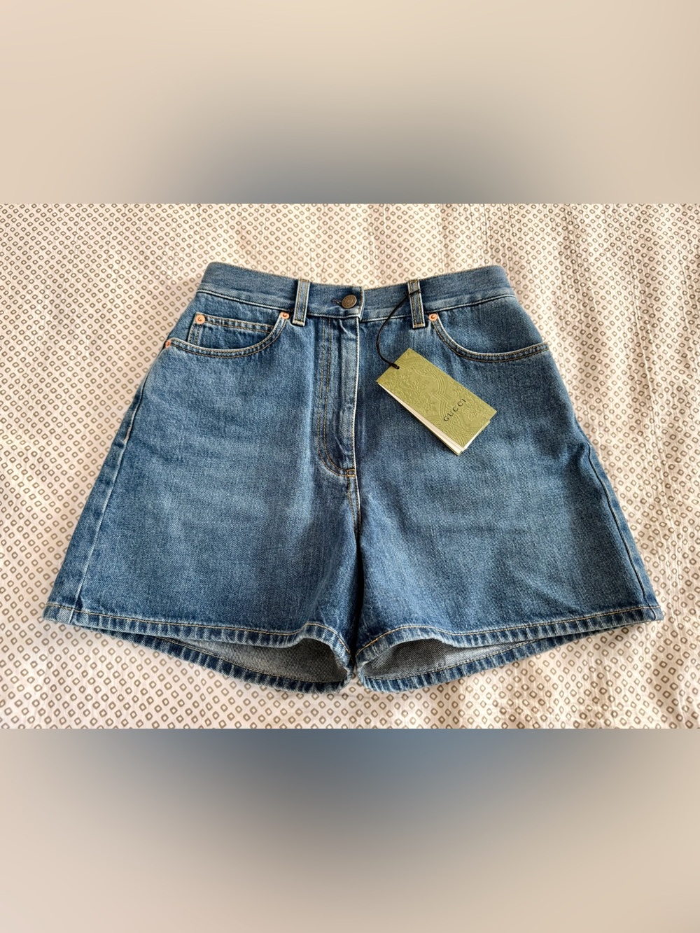 Gucci Horsebit high-rise denim shorts